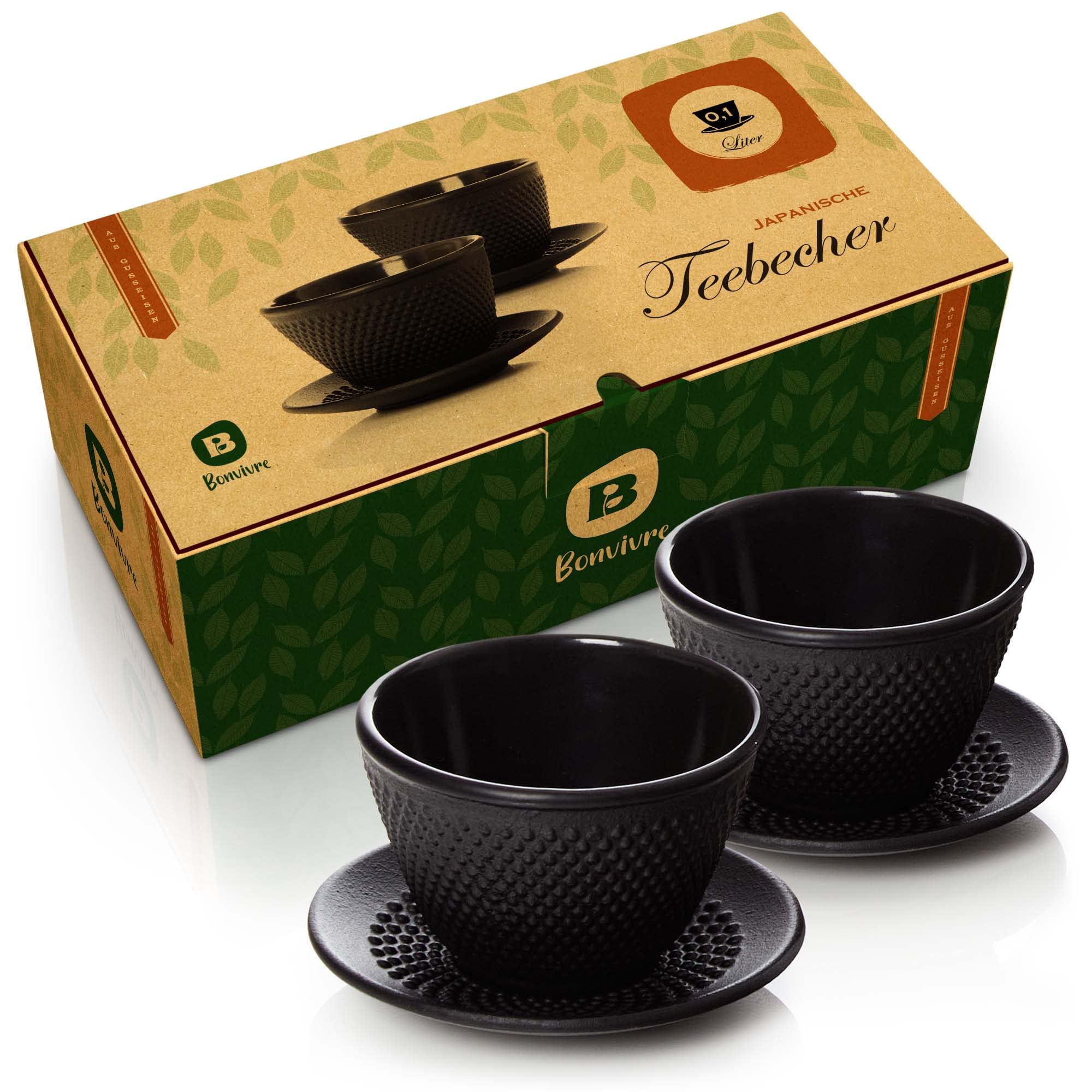 Set van 4 diepe borden in geëmailleerd aardewerk, arigato zwart Am.Pm