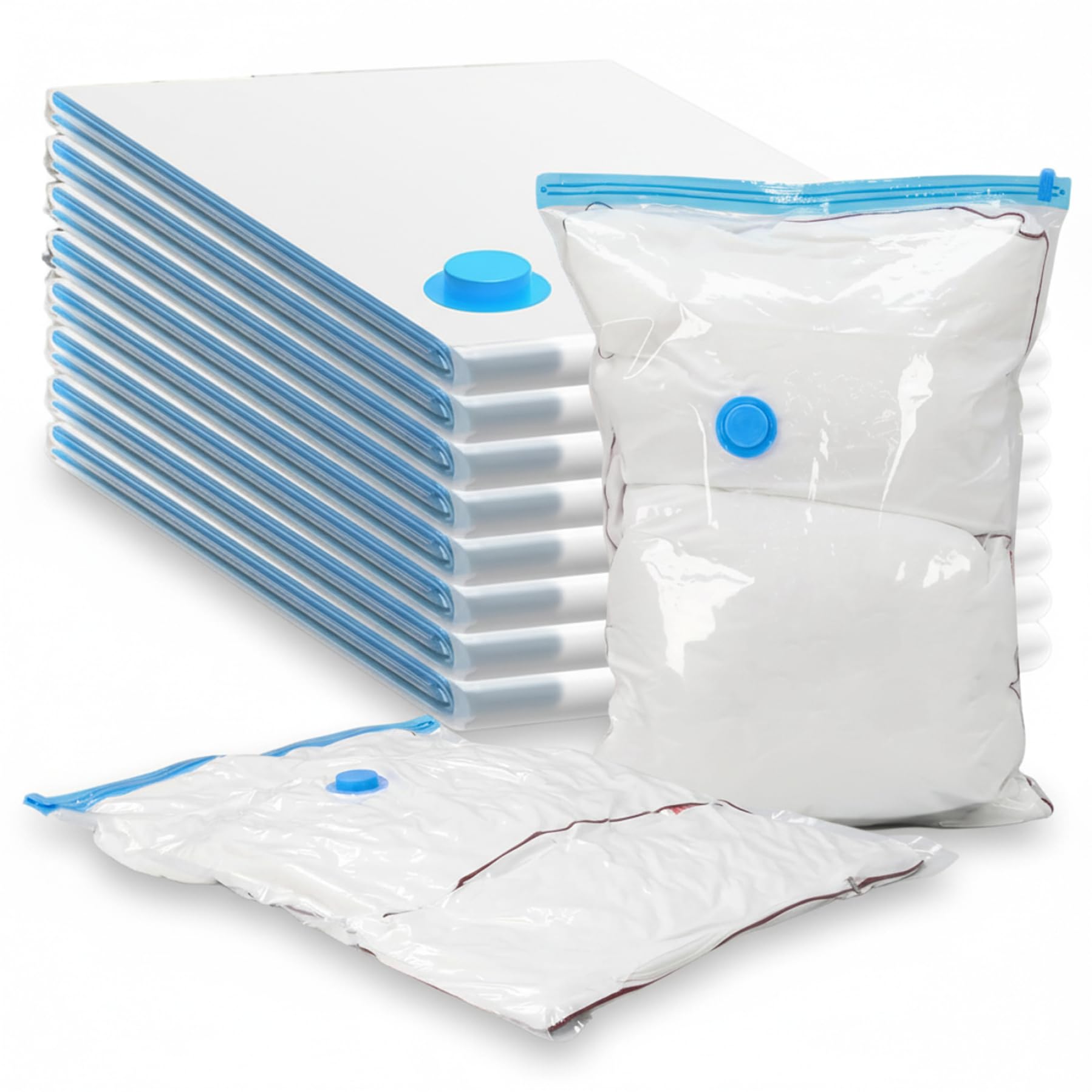 Bolsas de almacenamiento al vacío transparentes y reutilizables para guardar ropa de cama