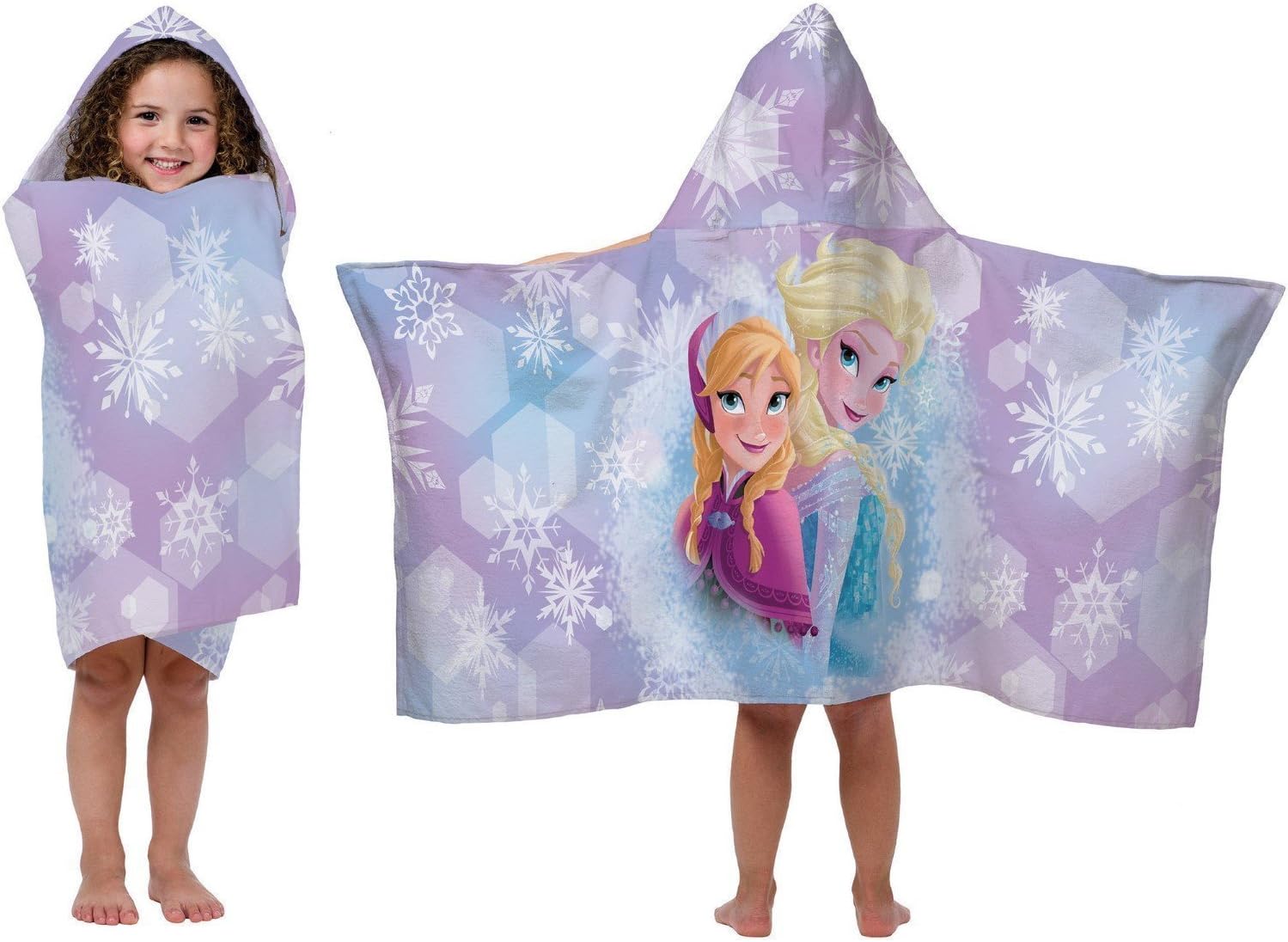 Disney Frozen Hooded Towel Wrap / Cape - Anna And Elsa