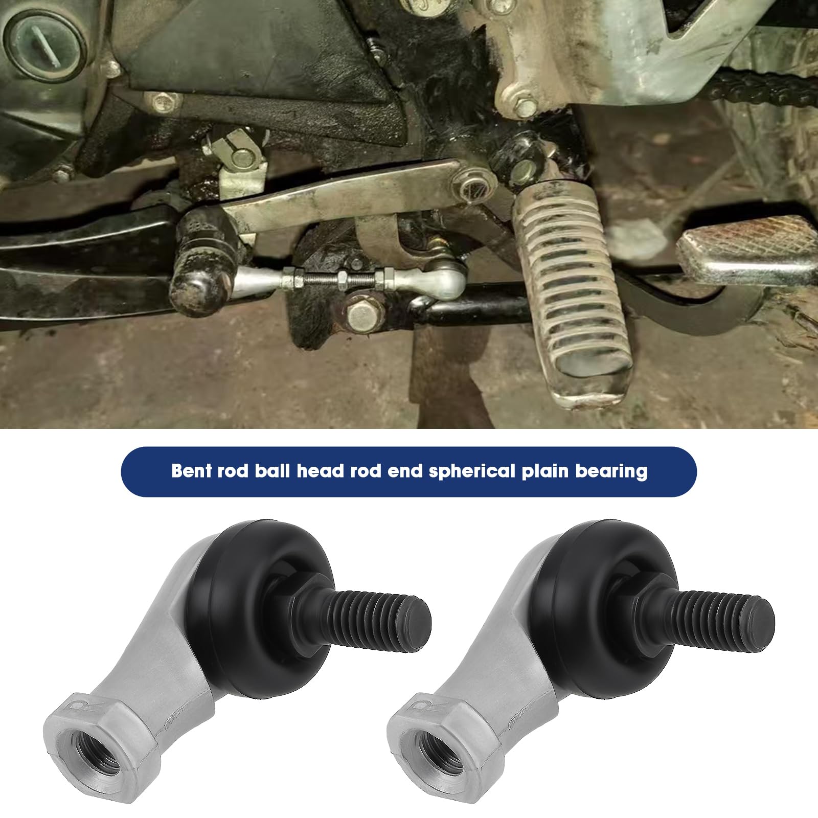 Kugelgelenk, Winkelgelenk, Kugelgelenk, Kugelgelenk, Stahl, verzinkt, Außengewinde, Kugellager, Kugelgelenk, M8 x 1,25, 4 Stück