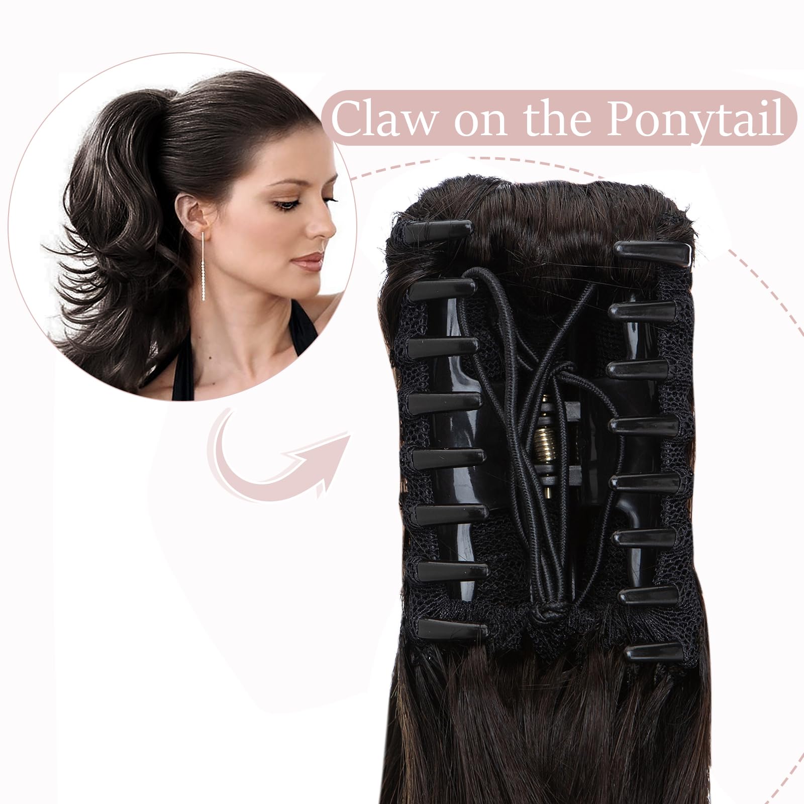 SEGOHAIR Claw Clip Ponytail Hair Extensions Human Hair - Image 2