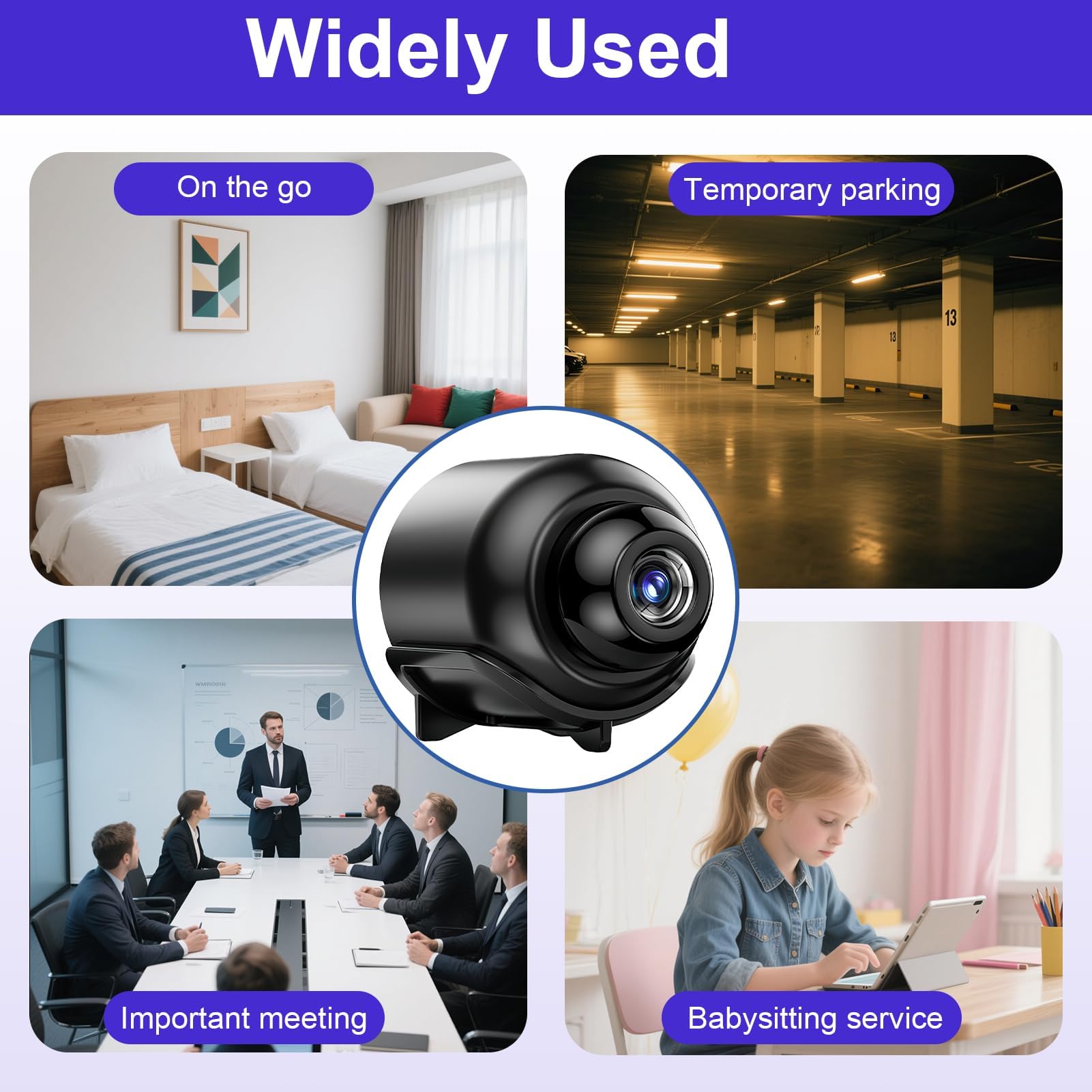Mini Telecamera Spia Nascosta HD 1080P Senza Fili, Solo WiFi 2.4G NON 5G, Telecamera WiFi per Interno/Esterno con Visione Notturna, Rilevamento Movimento, Guida Setup Cartacea Inclusa
