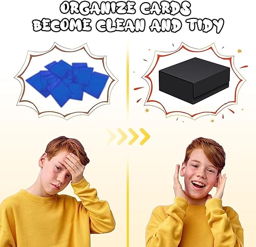 Miniatura 5 de Caja de almacenamiento de más de 1800 tarjetas de intercambio, cierre magnético, caja de almacenamiento con capacidad para 600+ 35PT 3 x 4 pulgadas,