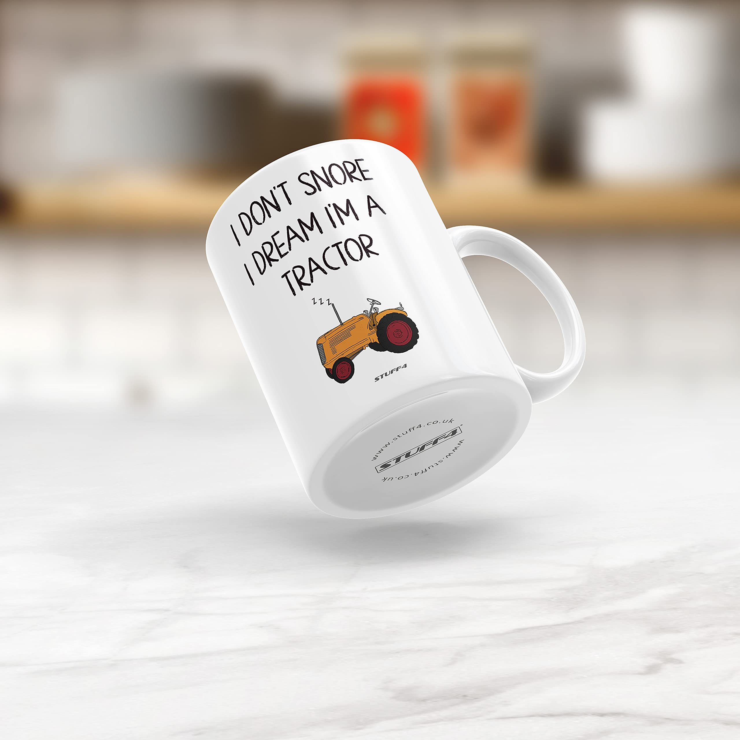 Panvola Tazza In Ceramica 325 Ml Con Scritta 'Things I Do In My Spare Time' E Trattore - Idea Regalo Divertente Per Amanti Dei Trattori, Bianca - 2