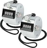 Amble Metal Tally Clicker Counter - Durable Mechanical Handheld Counter with Nylon Lanyard for Laps, Knitting & Counting