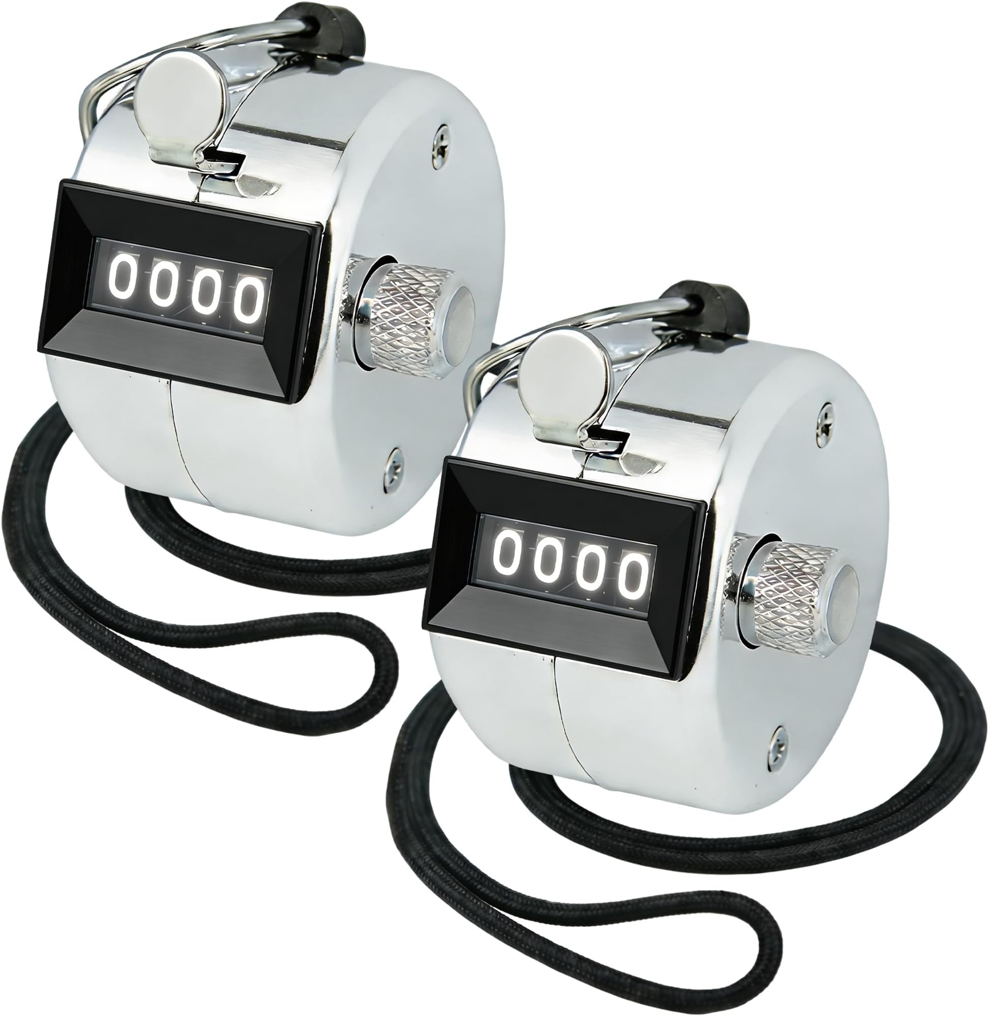 Amble Tally Clicker Counter, Metal Case Mechanical Clicker Digital Handheld Tally Counter with Nylon Lanyard