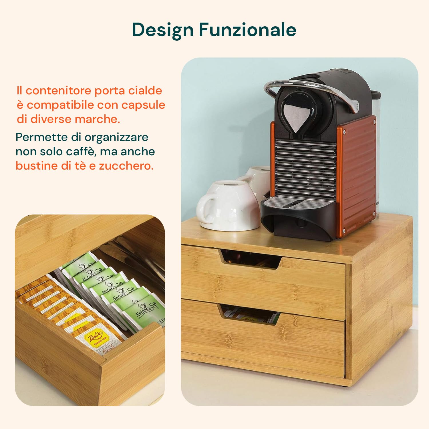 Bremermann Porta Capsule TASSIMO – Cromato, In Metallo, Capacità 51 Capsule, 15x16x29 Cm - 4