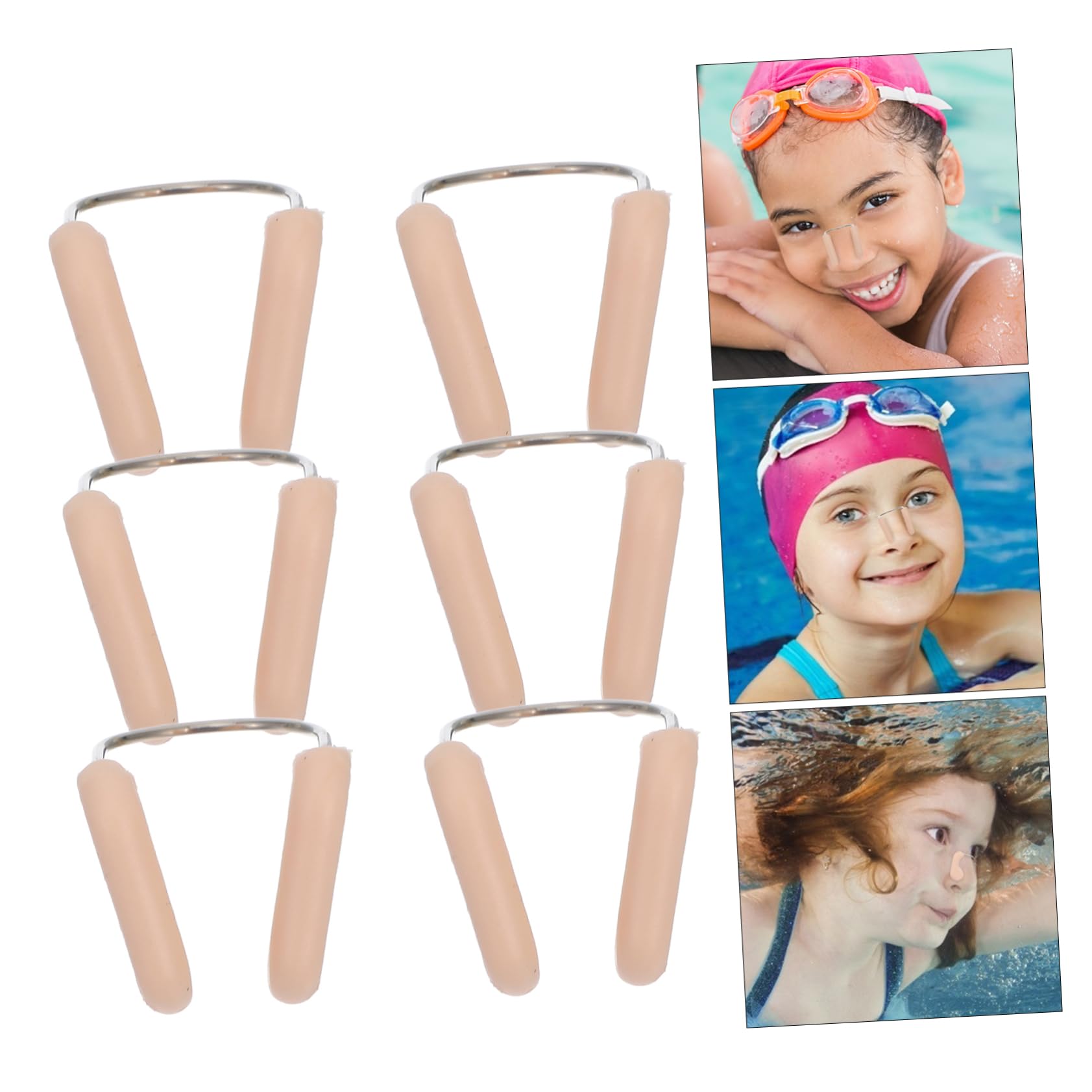 HEMOTON Nasello da Nuoto Junior Clip per Il Naso di Nuoto Sott'Acqua Clip di Protezione del Naso Ragazzo Nasale Paranaso da Nuoto Nasello Nuoto Beige