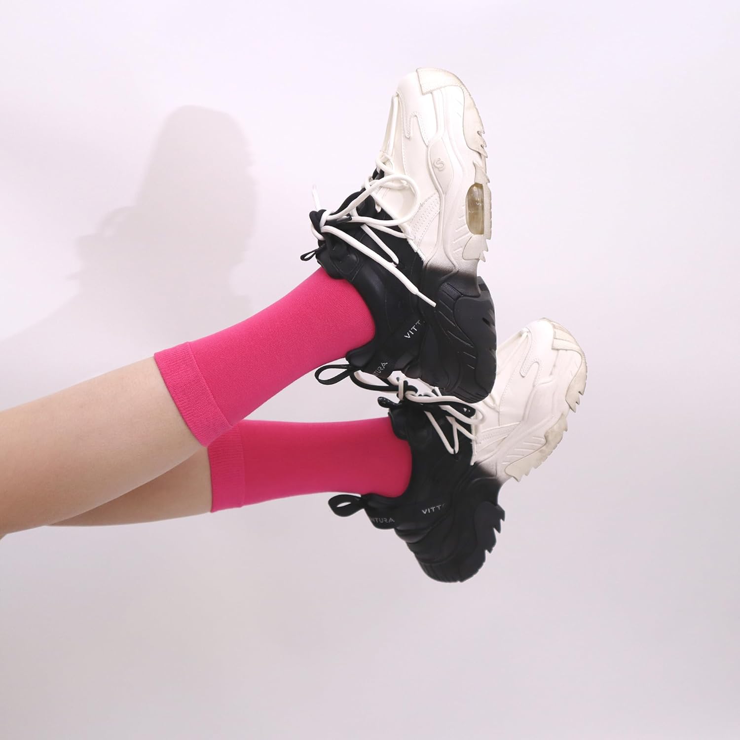 4-Pack Combed Cotton Viscose Kids Casual Socks Cool Crew Fashion Neon & Solid Colors Dress Socks Elastic Fit for Girls Boys - Image 6