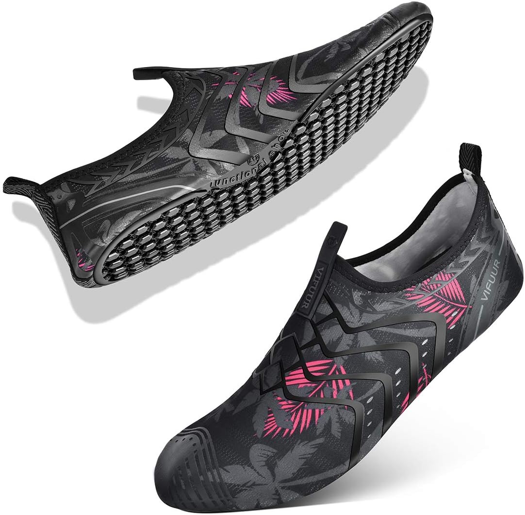 VIFUUR Womens Mens Water Shoes Comfortable Barefoot Shoes