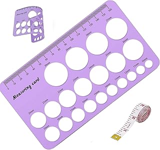 Nipple Ruler is a Measuring Tool Used to Measure The Flange Size for Nipples. Csakri This Breast Pump Sizing Tool is a Must-Have Item for New Mothers(Purple)