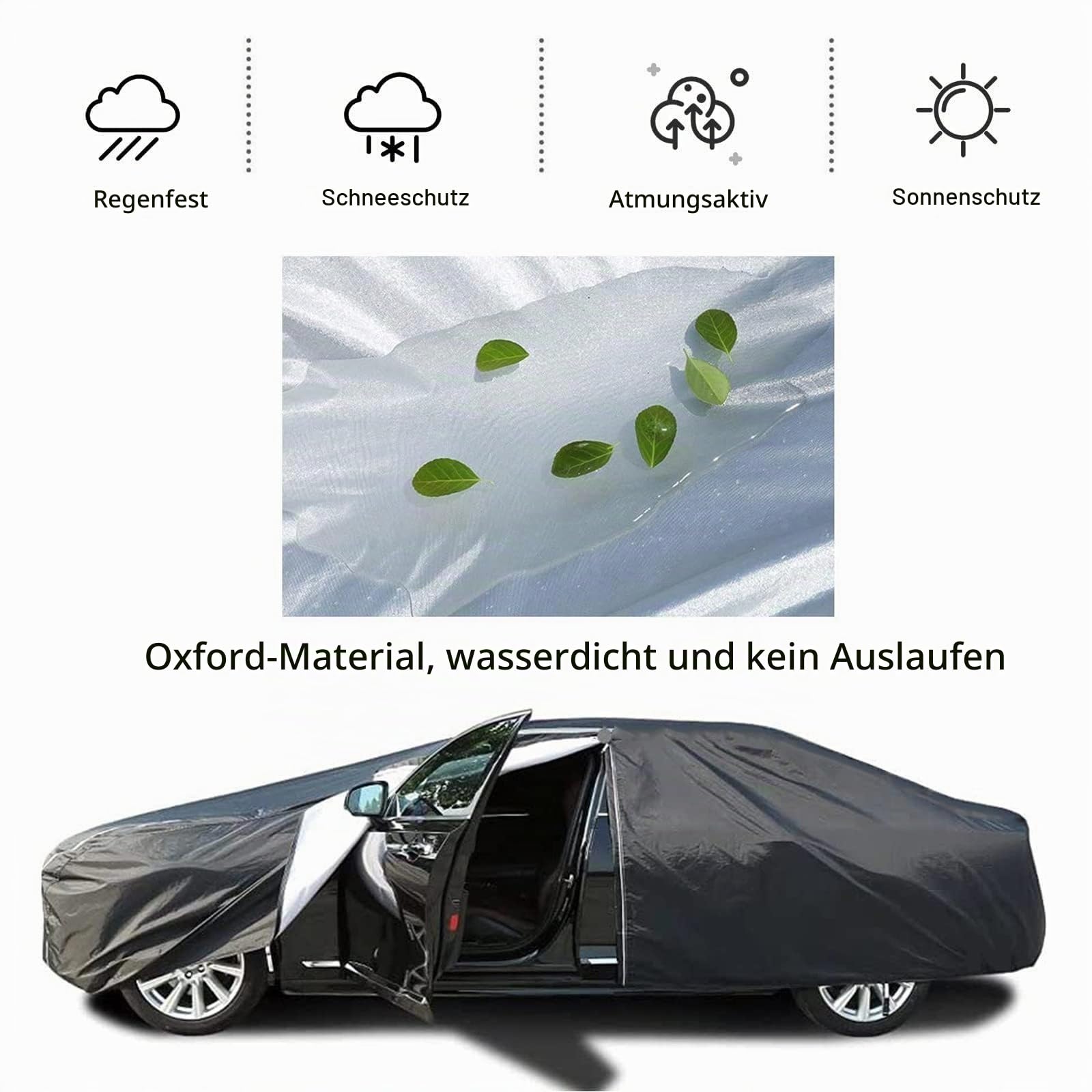 Hagelschutzplane Auto für Volvo XC60, Autoabdeckung Outdoor, Auto Abdeckplane Wasserdicht, Autogarage Abdeckung, Atmungsaktiv, Uv Beständig, Reißfest Und Langlebig Abdeckplane(Black/red)