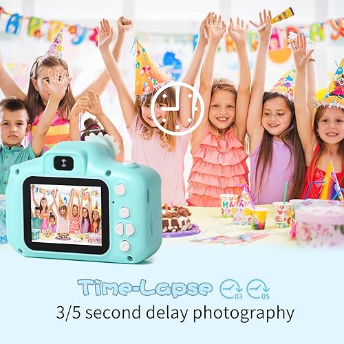 Miniatura 10 de Cámara para niños, regalos de cumpleaños de Navidad para niños de 3 a 9 años, cámaras de video digitales HD para niños pequeños, juguete portátil
