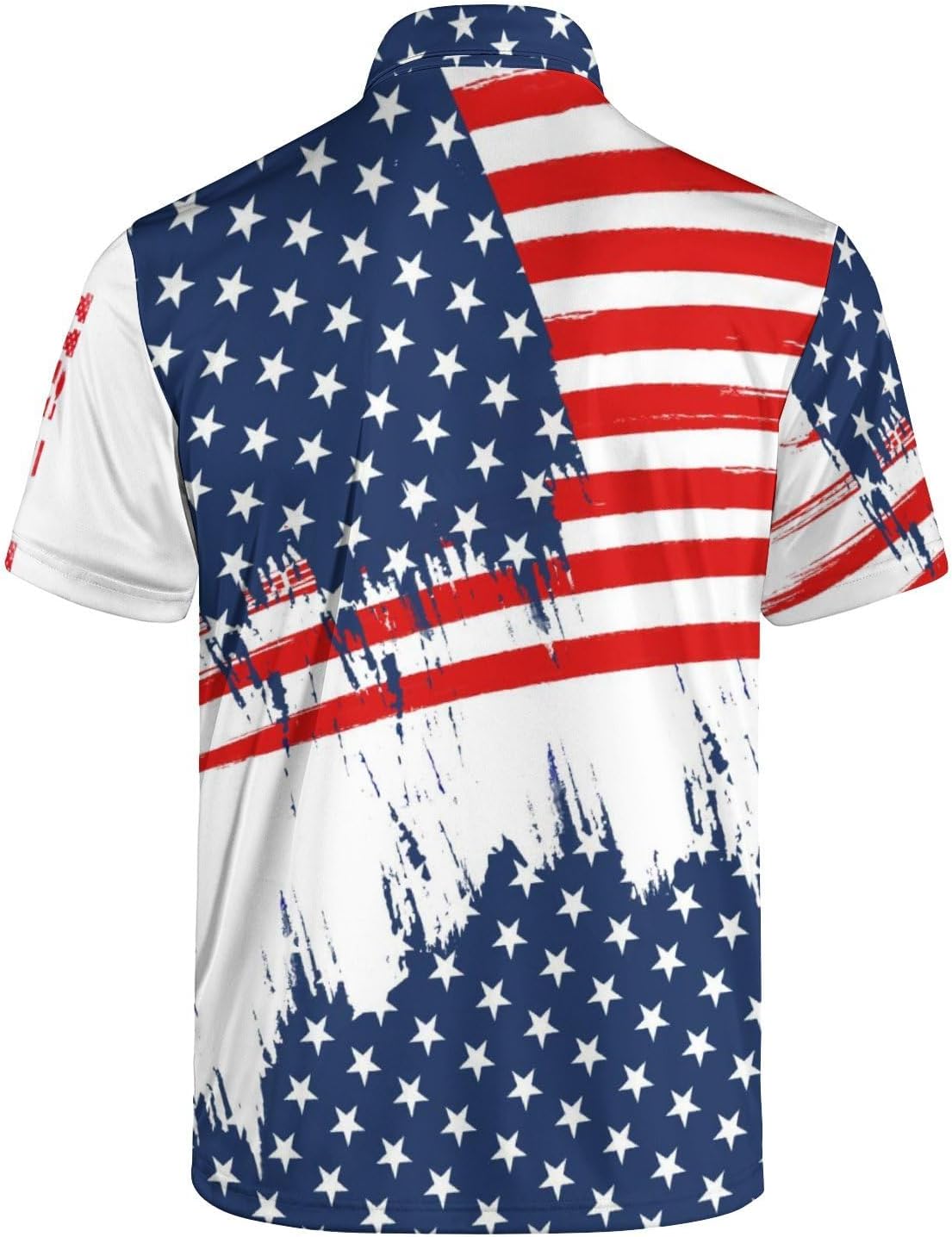 Golf Shirts for Men Printed Quick Dry Short Sleeve Performance Polo Shirts Moisture Wicking Collared Tennis T-Shirt