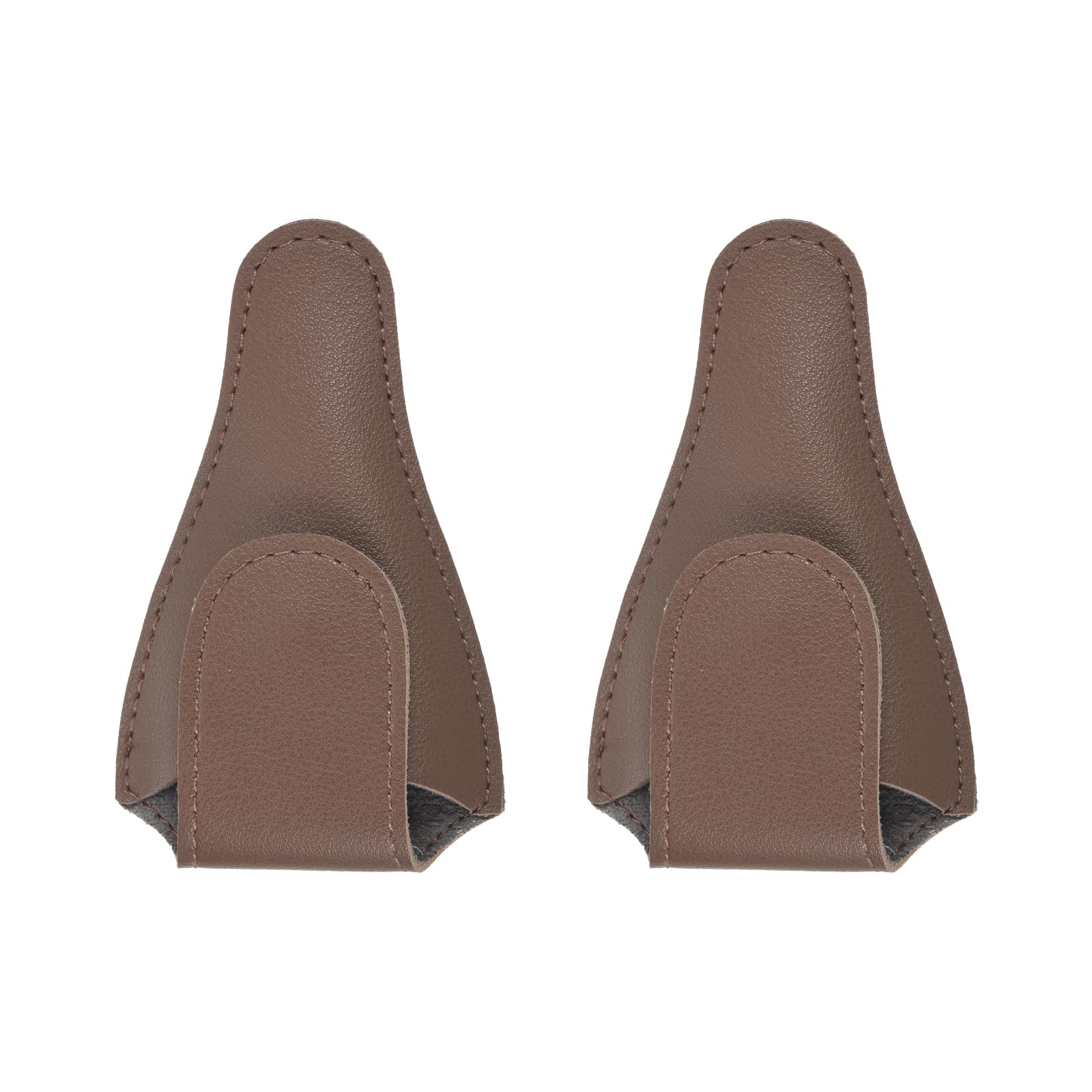 M METERXITY 2 Pack PU Scissors Cover - Embroidery Sewing Craft Leather Scissors Protective Case, Apply to Storing Nipper Shears (4.5 x 2.6 Inches, Dark Brown)
