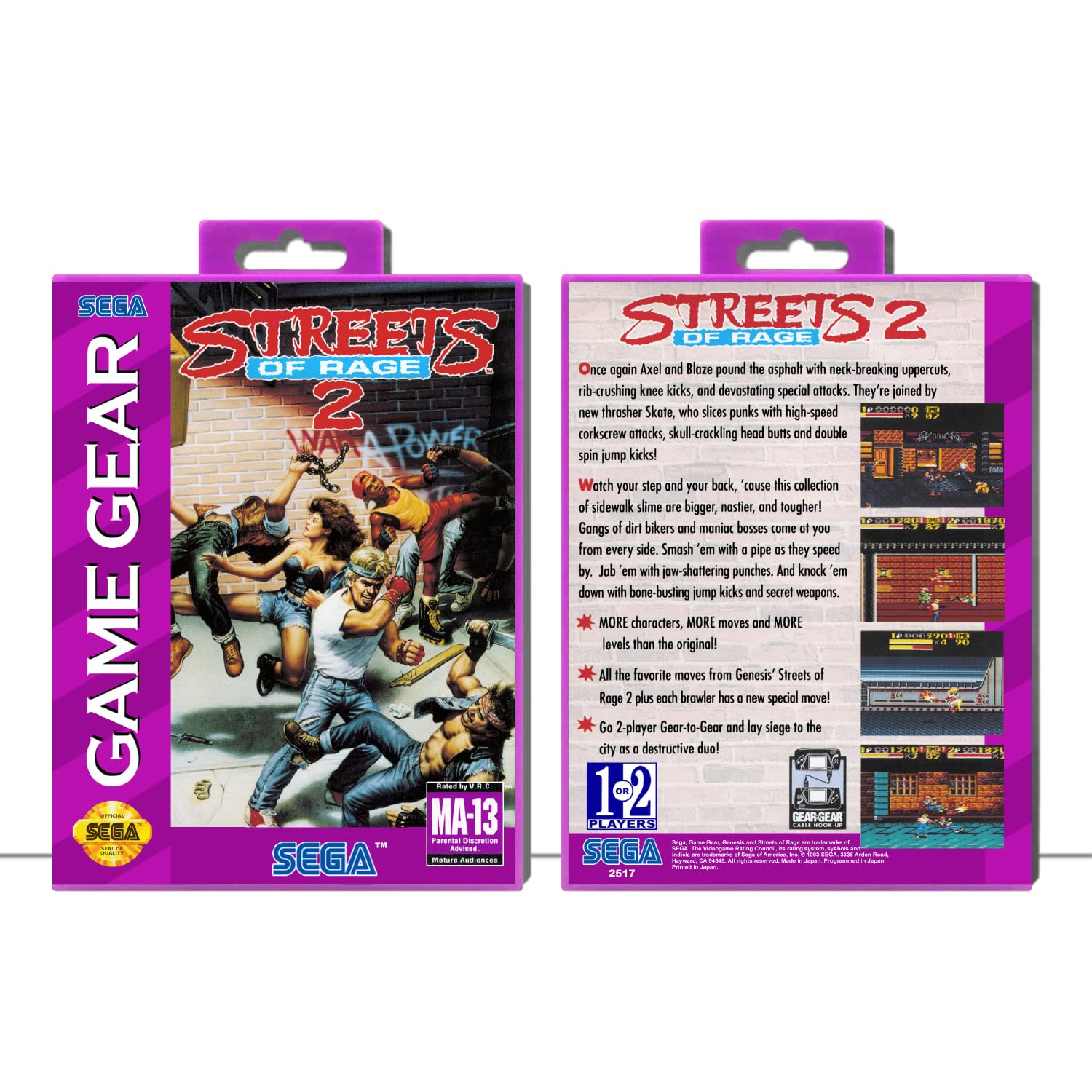 Amazon.com: Streets of Rage 2 | (SGGP) Sega Game Gear - Game Case Only