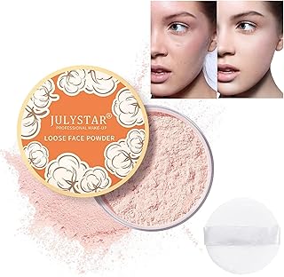 Setting Powder,Pink Face Powder,Loose Powder,Make Up Translucent Setting Powder,Loose Setting Powder With Powder Puff,Control Oil Fixing Face Powder,Natural Lightweight Setting Loose Powder(#02)