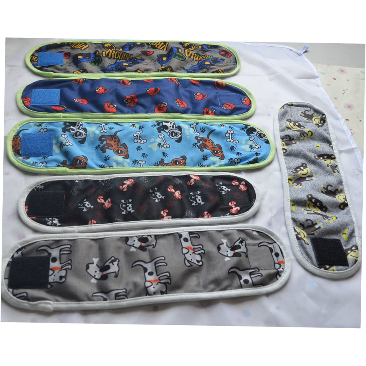 minkissy 9 Piezas 12 Pañal perrita pañales Lavables para Perros pañales Reutilizables para Perros pantalón físico para Mascotas pañal de Perro Hembra contra el acoso cordón Umbilical