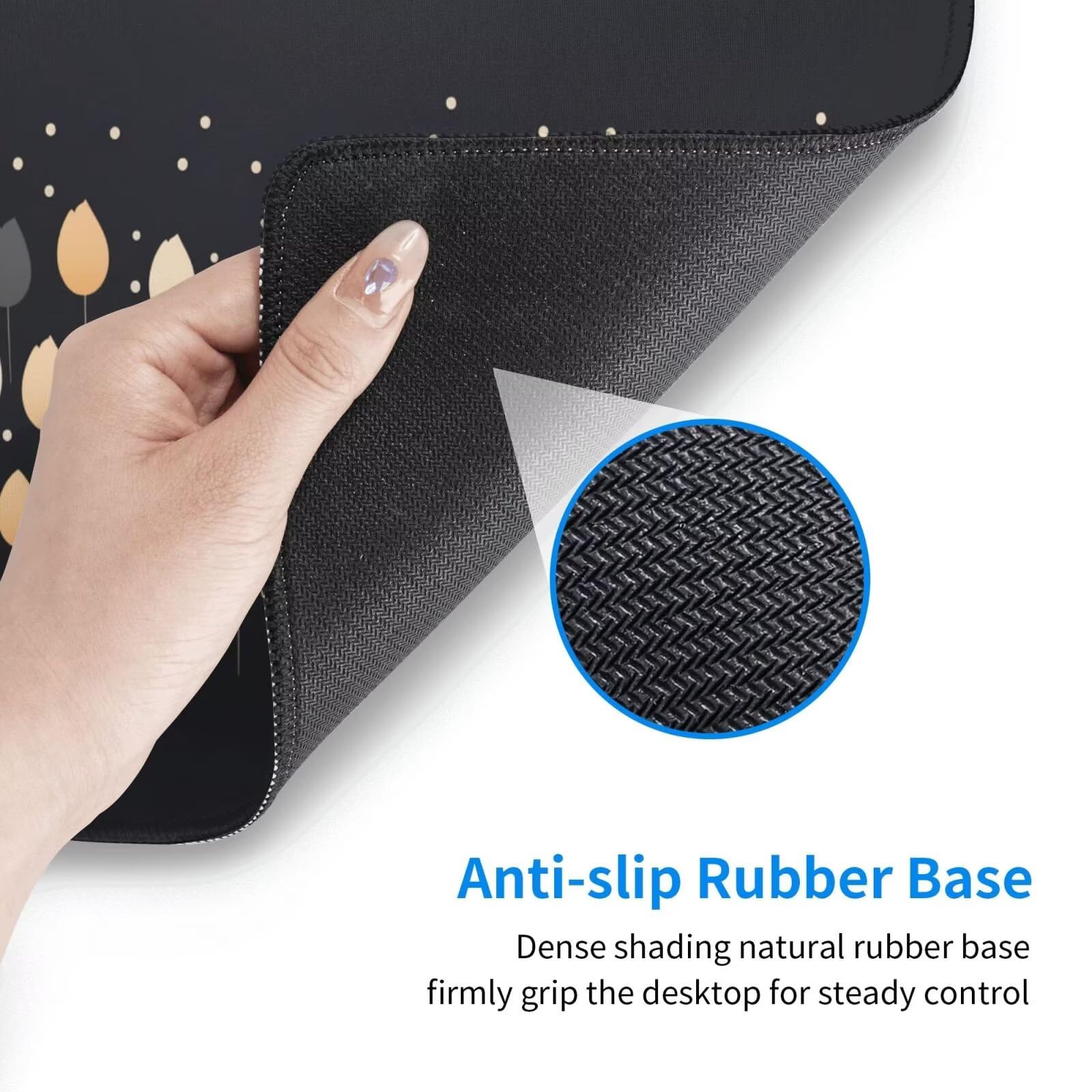 Gaming Mauspad XXL 900x600x3mm Mousepad Verlängertes Groß Mauspad Schreibtischauflage,Genähte Kanten rutschfeste Gummibasis,Verbessert Präzision Geschwindigkeit Home Office Bunte Luftballons L-5532