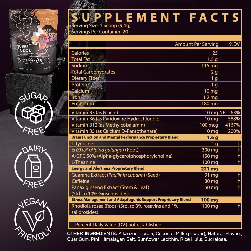 Coffee Alternative Hot Chocolate Mix - Nootropics Brain