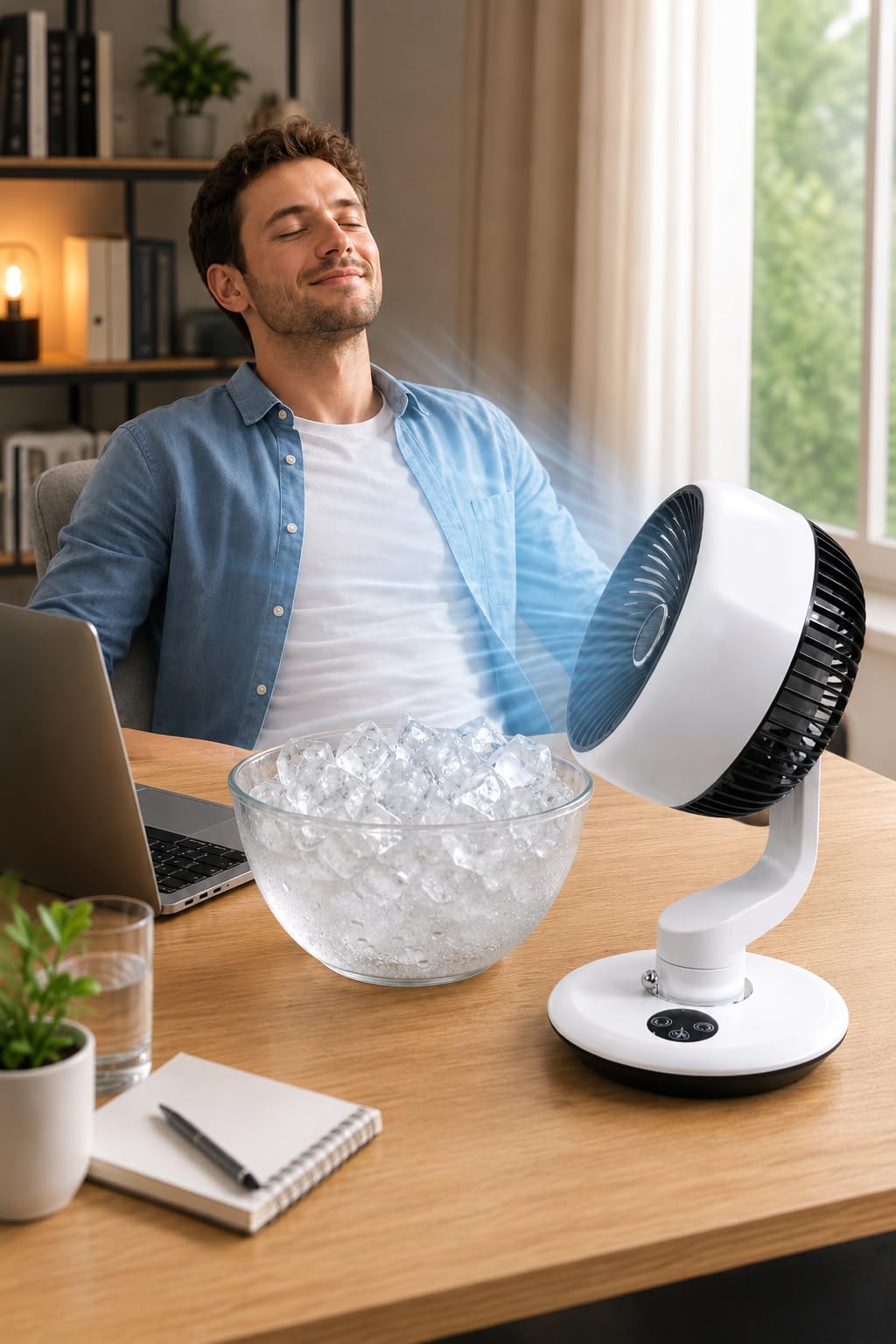 Ventilatore da tavolo ricaricabile, 7800 mAh, ventola a circolazione d'aria per camera da letto, ventola da tavolo alimentata a batteria, 20 dB silenziosa USB da tavolo per ufficio, 5 velocità