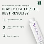 Biolage Shampoo, HydraSource Hydrating Shampoo for Dry Hair, With Aloe, Nourishing and Moisturizing, Weightless Shampoo, Silicone Free, Paraben Free, Vegan