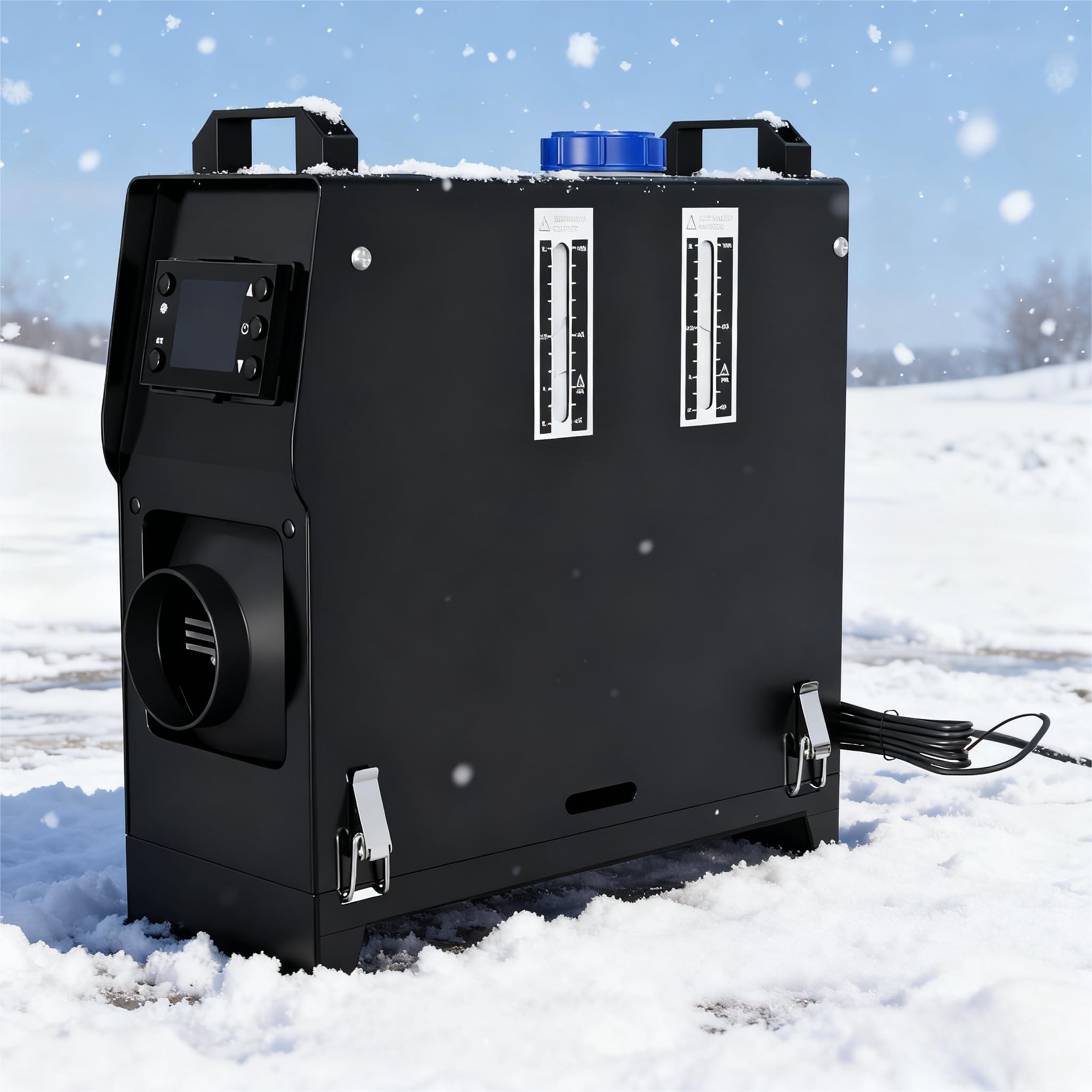 Chauffage auxiliaire 8 kW 12 V - Chauffage diesel - Chauffage diesel - Avec télécommande et écran LCD - Pour voiture, camion, camping-car - Noir et noir - LCD
