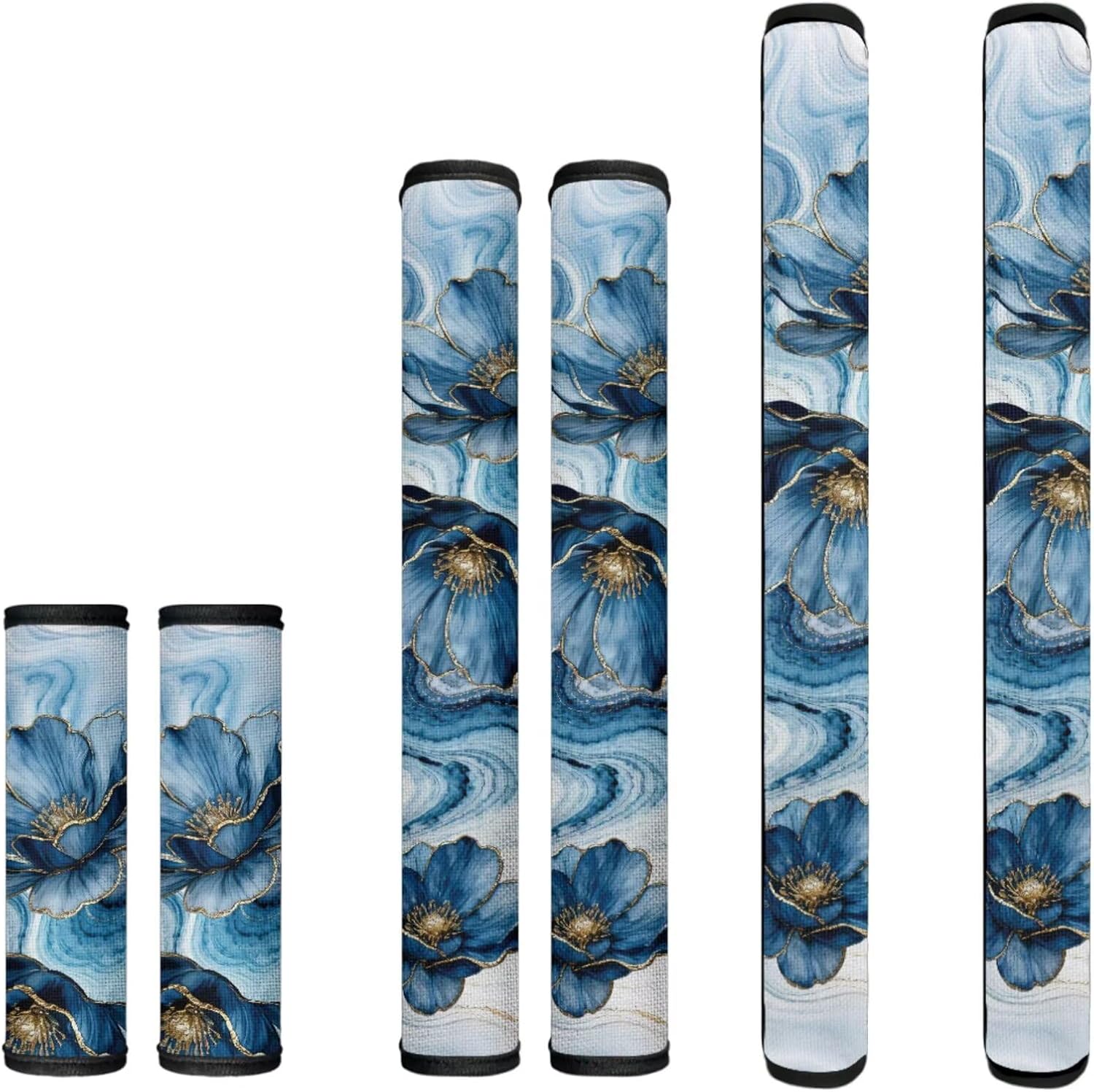 Halloween Refrigerator Door Handle Covers Set of 6 Ghost Pumpkin Print Kitchen Appliance Handle Anti-Dust Protector for Fridge Oven Cabinet Dishwasher