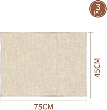 3 PCS Linen Cloth 75x45cm/29.5 × 17.7 inch Large Bread Proofing Cloth for Bakers Professional Linen Couche Baguette Baking Fermented Accessories for Loaf Dough Preparation and Baking