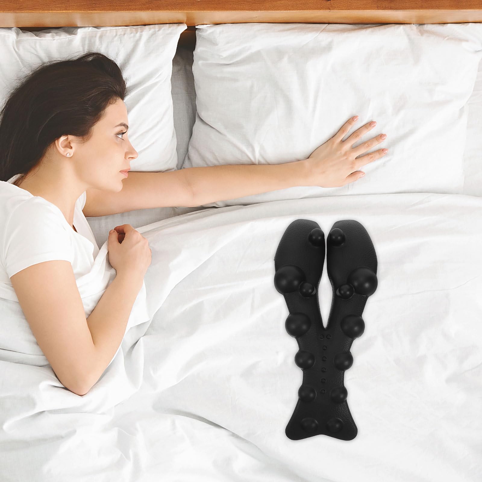 Massagekissen für Nacken und Trapezmuskel, Schwarz, Memory Foam