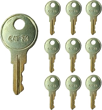 Dispenser Keys for Bobrick, 10-Pack 33043 Cat74 Toilet Paper Towel Dispenser Key Compatible with Janitor Bobrick Cat 74 Dispenser