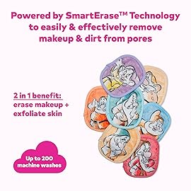 The Original MakeUp Eraser 7-Day Set, Erase All Makeup With Just Water, Including Waterproof Mascara, Eyeliner, Foundation, Lipstick, Sunscreen, and More! (Snow White), 7ct