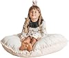 MINICAMP Large Floor Cushions for Kids - Ultra-Fluffy Bean Bag with Filling Included & Washable Cover - Floor Lounger Reading Pillow for Toddlers & Teens - 100% Certified Cotton - 40” Wide!