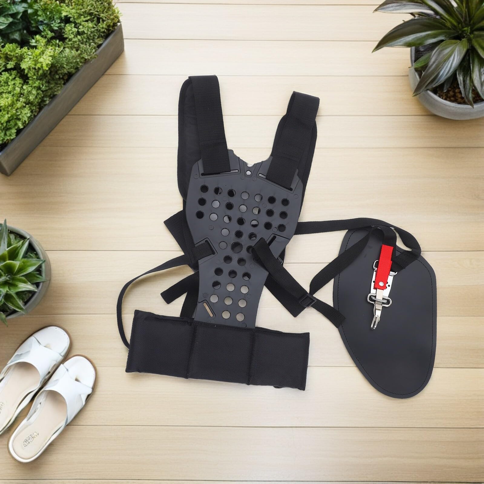 BESPORTBLE Cinghia Regolabile Imbottita per Tosaerba Doppia Tracolla Ergonomica per Decespugliatore e Soffiatore Accessorio per Giardinaggio Supporto Stabile e Comfort Traspirante per Uso