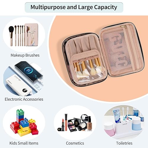 Miniatura 6 de OCHEAL Bolsa de maquillaje, bonita bolsa organizadora de maquillaje, bolsa de maquillaje potable para cosméticos, accesorios de aseo con