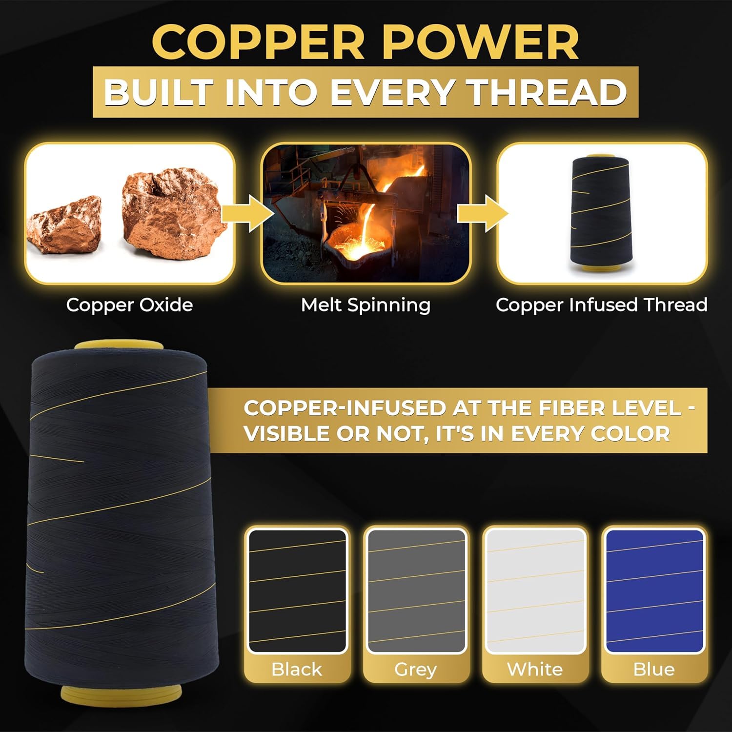 CopperJoint Calf Compression Sleeve for Men & Women, Footless Leg Support Sleeve, Wide Calf Friendly Fit, Breathable Copper-Infused Fabric for Running, Work and Everyday Wear, Single Sleeve, Large