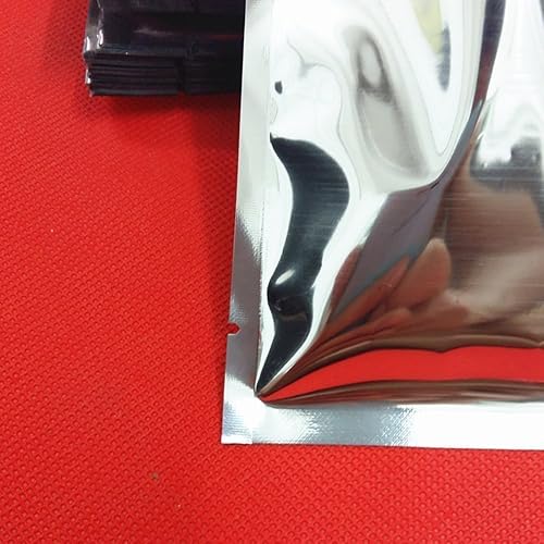 Miniatura 5 de PABCK 100 Pack 3.1x4.7 inch (Usable Size 2.8x4.3 inch) Silver Foil Pouch Heat Seal Bulk Food Storage Bags Vacuum Sealer Wrapping