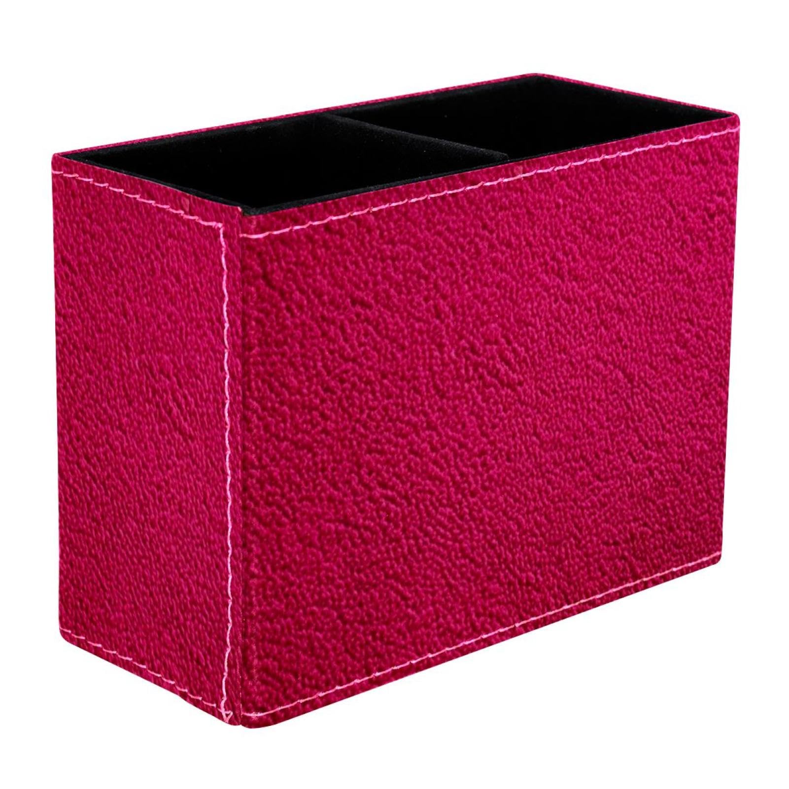 sanfly fish Red Leather Pencil Holder: Multifunctional Desk Organizer Case for Office and Home, Aesthetic Rustic Retro Design Perfect for Teachers,Office Workers