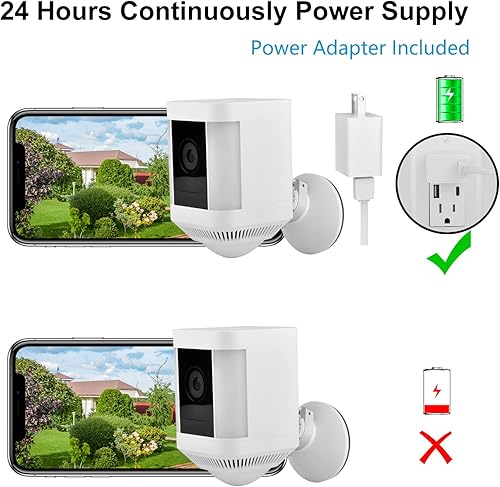 Miniatura 4 de Cable de carga de alimentación tipo C, cable de carga USB-C de 20 pies con adaptador de cargador para alimentar la cámara continuamente, blanco,