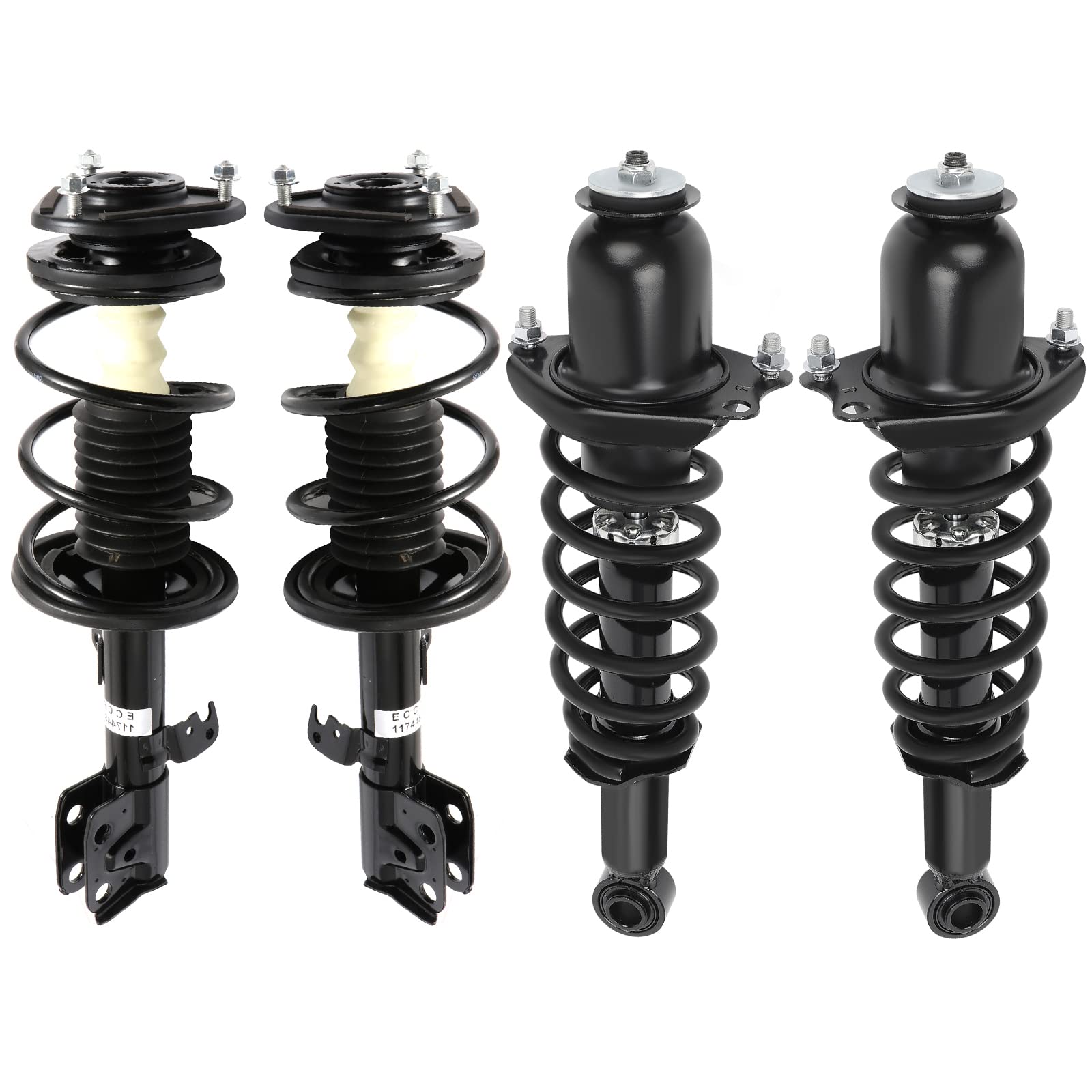 Front and Rear Shock Absorber Assy Fits for 2011-2013 for Toyota Corolla XLE Sedan 4-Door, 472598/482598 Complete Struts with Coil Springs and Gas Shocks Absorbers (Set of 4)