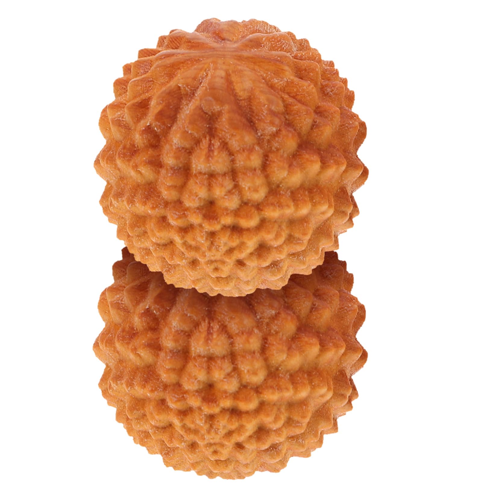 10 Stück Teiliges Holz Massagebälle mit Einzigartiger Durian-form zur Muskelentspannung und Stressabbau Langlebige Massagekugeln aus Feinem Holz für Finger Handtraining Tragbar für