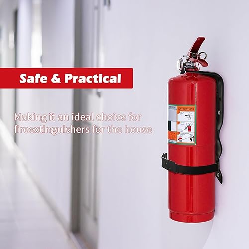 Miniatura 7 de Paquete de 2 soportes para extintor de incendios, soporte de pared para extintor de incendios de 2.5 libras, soporte de metal resistente para
