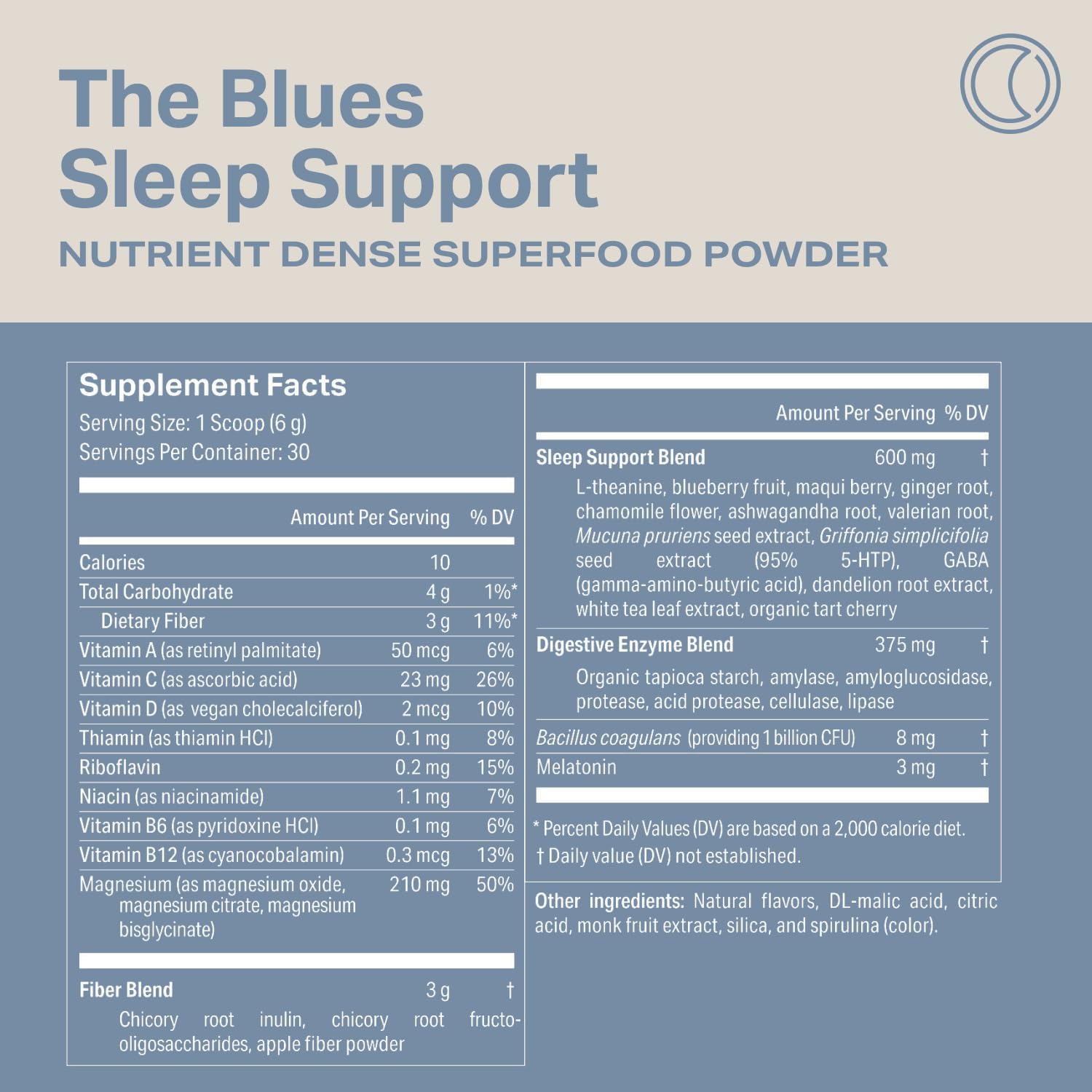 Proper, The Blues Sleep Aid – Nutrient-Dense Superfood Powder with + Melatonin, Magnesium, L-Theanine, GABA, Valerian Root & Tart Cherry – Calm Supplement for Nighttime Relaxation & Sleeping - Image 8