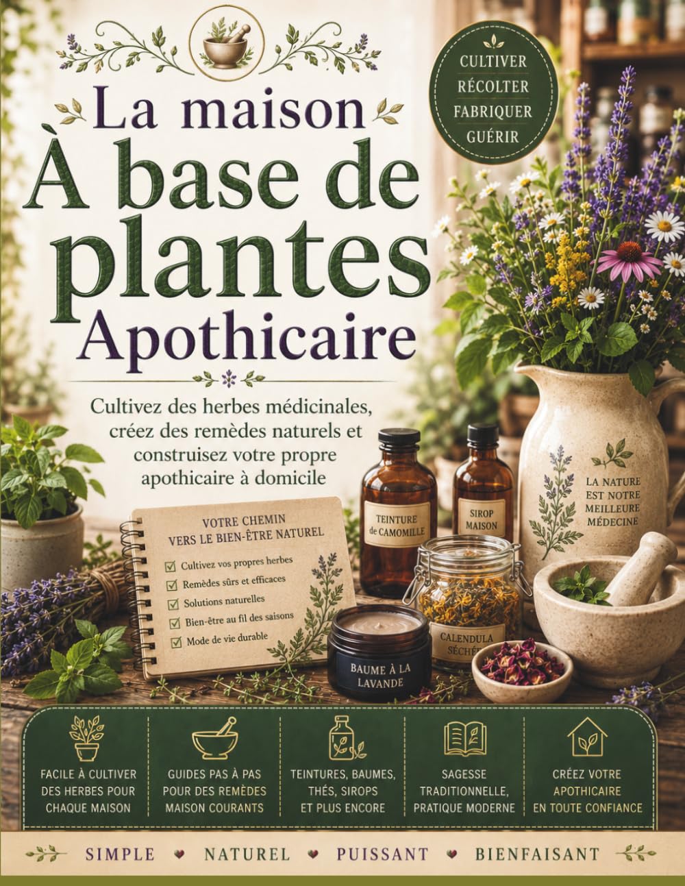 La maisonÀ base de plantes Apothicaire: Cultivez des herbes médicinales, créez des remèdes naturels et construisez votre propre apothicaire à domicile