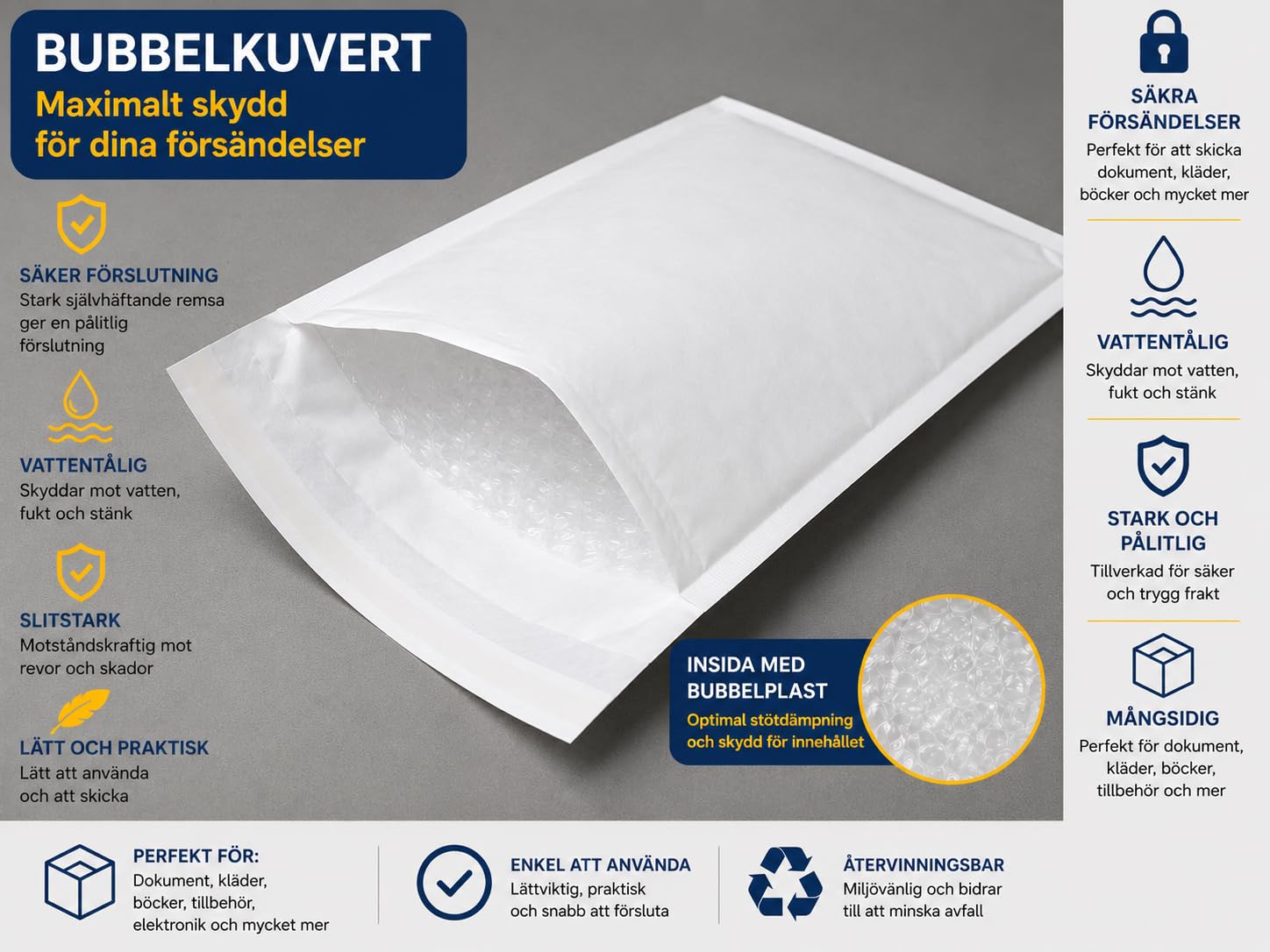 600 białych kopert bąbelkowych kopert poczta wyściełana koperta -D/1 4D 200 x 275 mm - bezpłatna dostawa