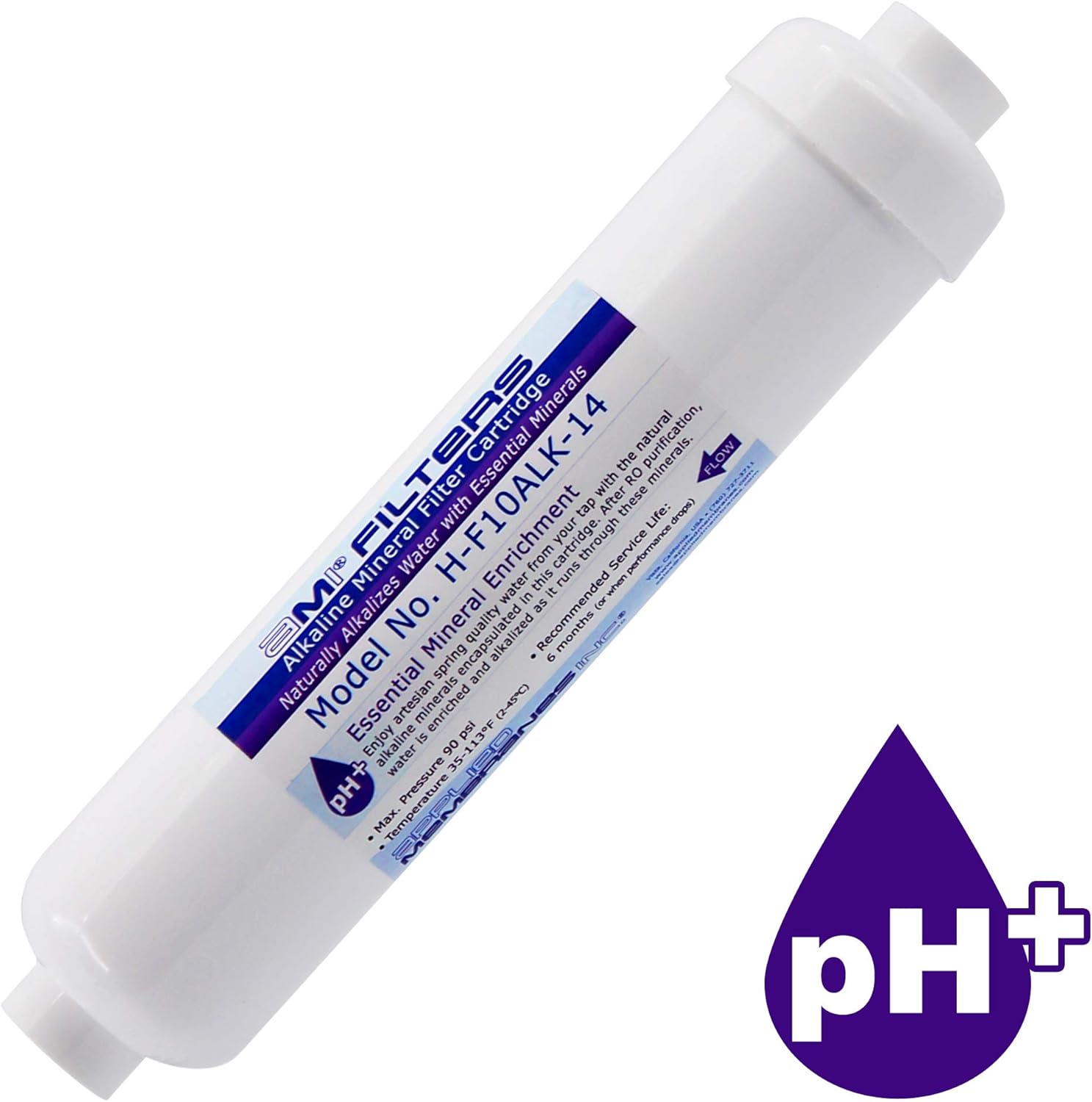Alkaline Water Filter Replacement Cartridge | Mineral Cartridge for Alkaline Water Filters System | Essential Minerals for Water (1, Alkaline Cartridge Only)