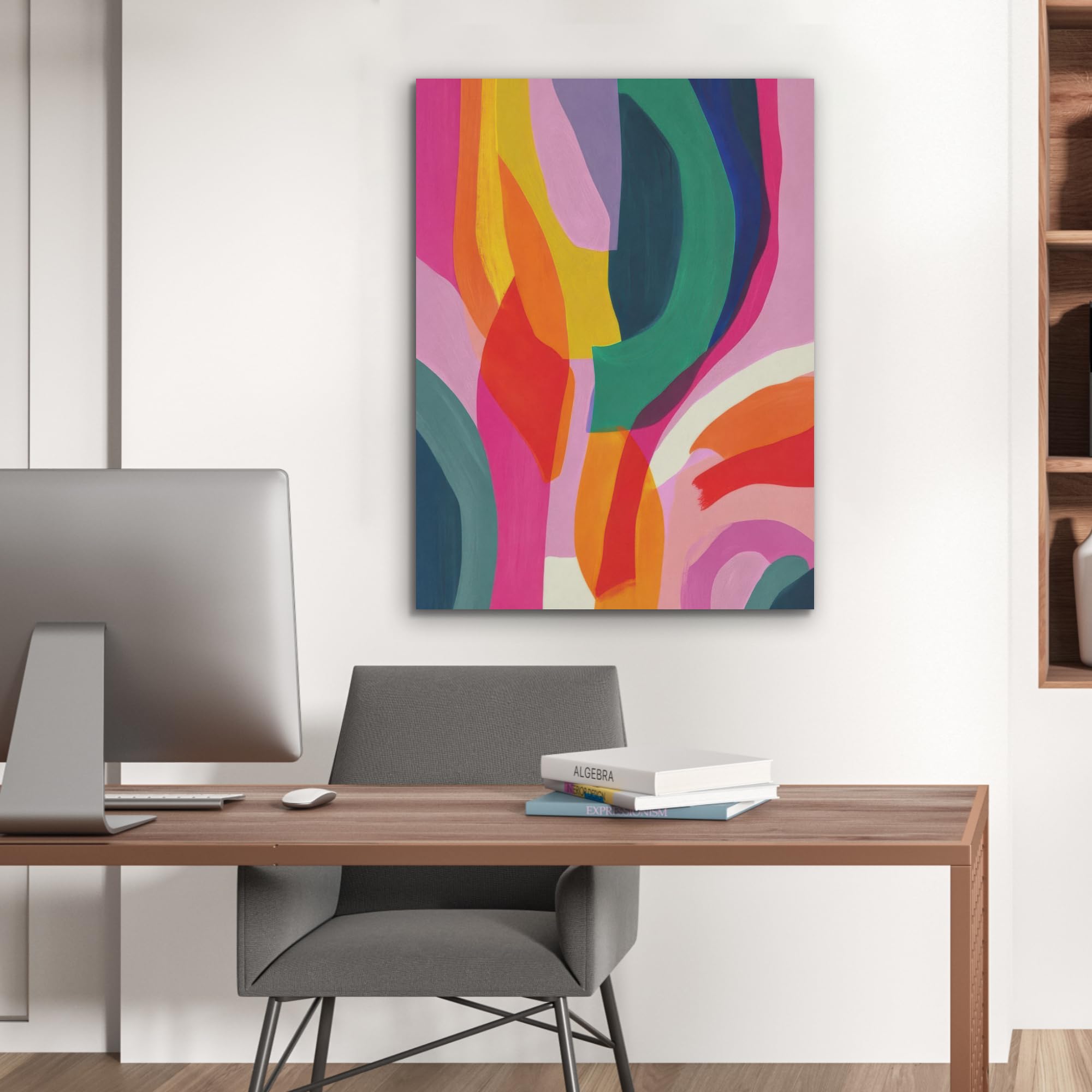 "MuchoWow© Pannelli Fonoassorbenti Parete Acustici 60x80 cm Insonorizzanti Pannello Fonoassorbente Design Isolante Acustico Fonoisolanti Insonorizzazione Stanza Forme - Ondulate - Astratte - Rosa bril