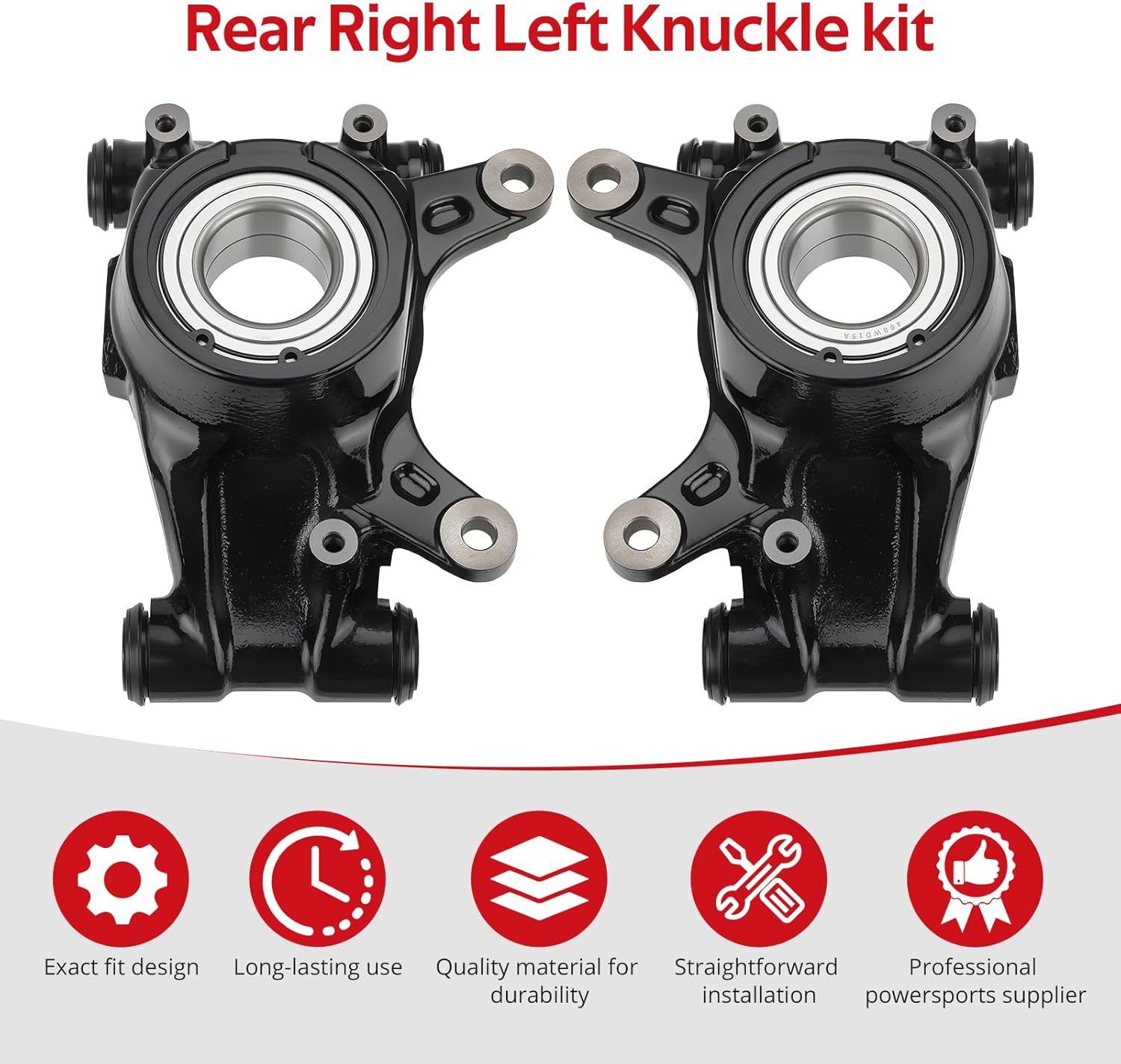 JAVIK Rear Right + Left Knuckle kit Fit for Honda P-ioneer 1000 SXS1000M3 SXS1000M5 SXS1000M6 2016-2024,O.E.M#52210-HL4-A00 52260-HL4-A00