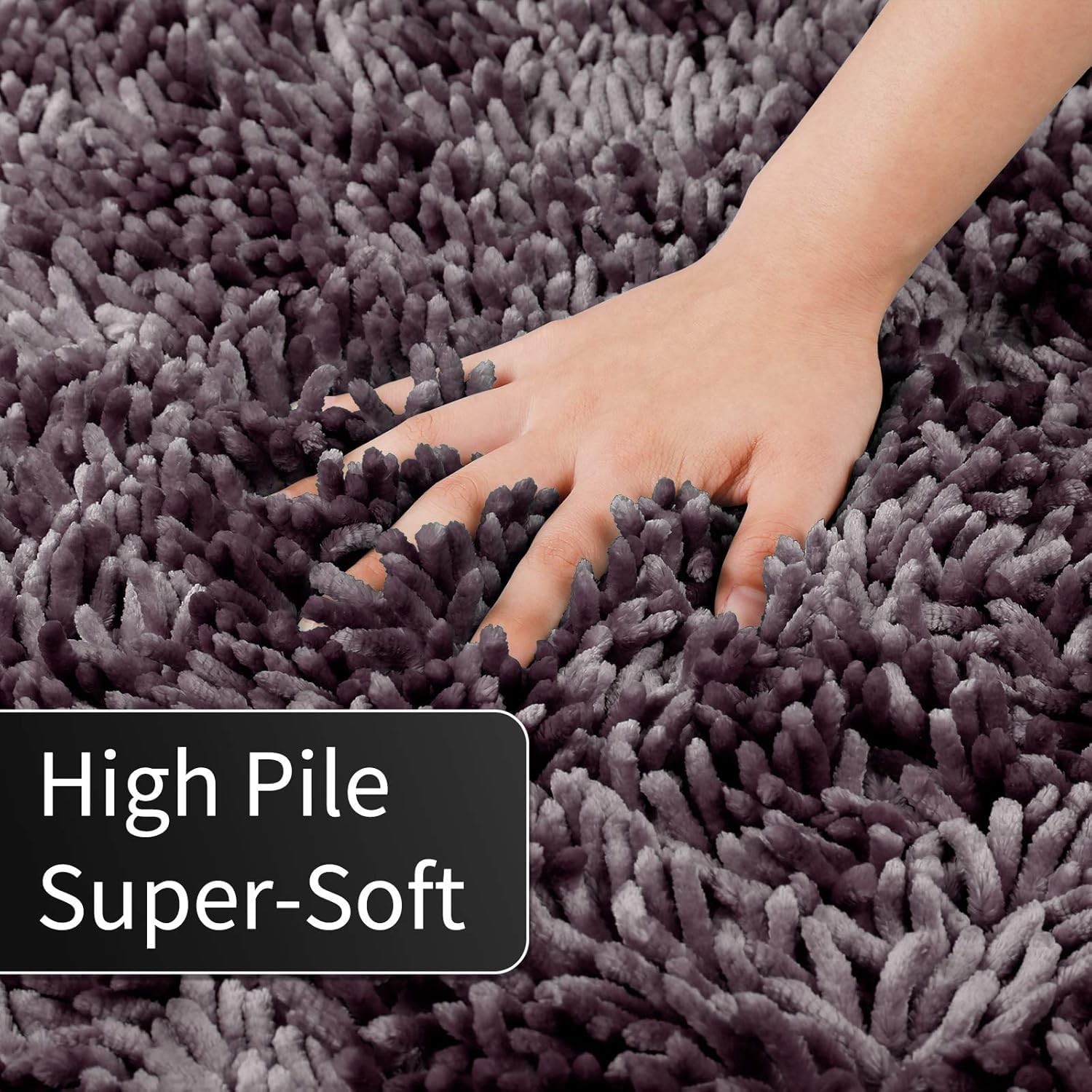 Yimobra Luxury Chenille Bath Mat, Extra Soft and Absorbent Shaggy Bathroom mats Non Slip, Machine Washble Dry - Image 2