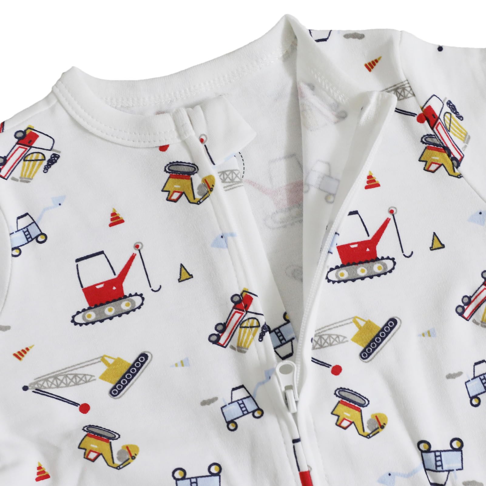 amropi Bimba 3 pezzi Pagliaccetto Cerniera Righe Pigiama Manica Corta Cotone Jumpsuit Tutine